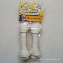 Pet Food 6"-6.5" White Bleached Knot Bone Dog Chew